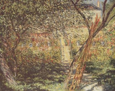Le Jardin De Vetheuil art print by Claude Monet