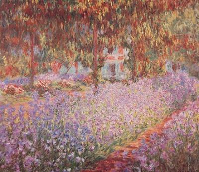 Monet's Garden in Giverny art print by Claude Monet