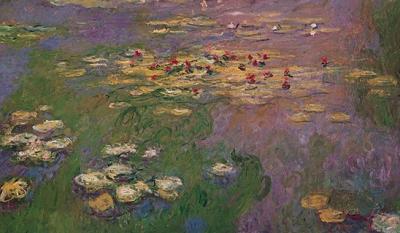 Nympheas (Left Panel) art print by Claude Monet