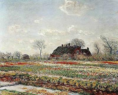 Tulips at Sassenheim art print by Claude Monet
