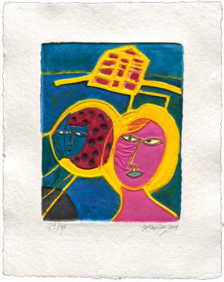 Maison jaune (30) art print by Corneille