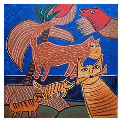 Sarabande des animaux art print by Corneille
