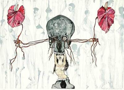 Sieben Knoten art print by Cornelia Schleime