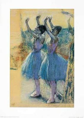Zwei T�nzerinnen, um 1900 art print by Edgar Degas