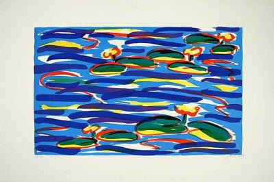 Waterlilypond art print by Emile Salome