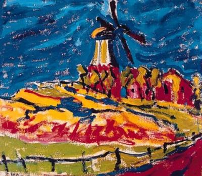 Windm�hle in Dangast art print by Erich Heckel