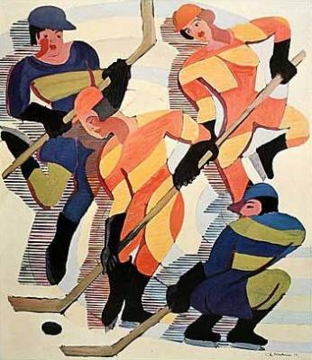 Hockey Players art print by Ernst Ludwig Kirchner
