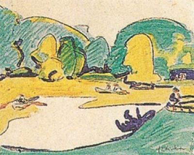 Parklandschaft in Dresden, 1910