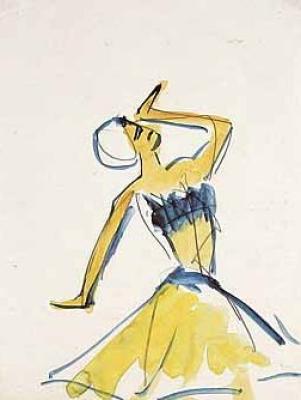 Tanzende art print by Ernst Ludwig Kirchner