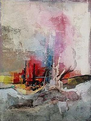 Ausklingendes Rot art print by Ernst-Peter Rade