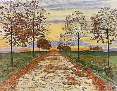 Herbstabend, 1892 art print by Ferdinand Hodler