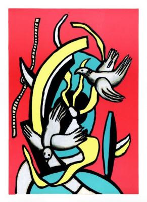 Les Oiseaux art print by Fernand Leger
