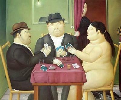 I giocatori di carte art print by Fernando Botero