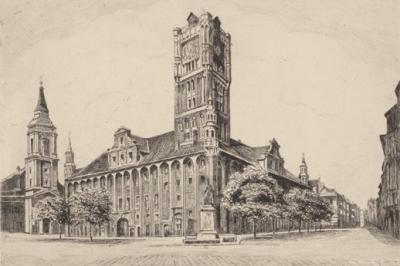 Thorn, Rathaus (etching) art print by Fischer-Lenz