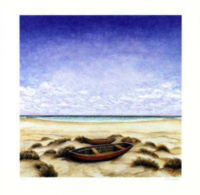 Boote am Meer (2001) art print by Folkert Rasch