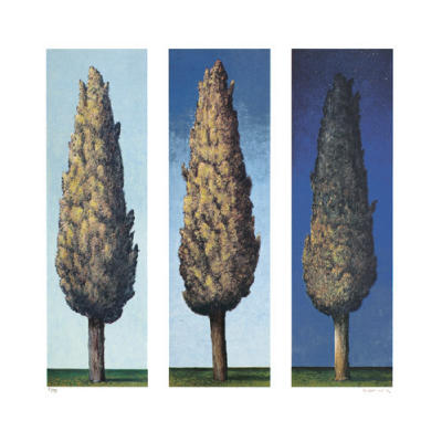 Zypressen Blau (1998) art print by Folkert Rasch