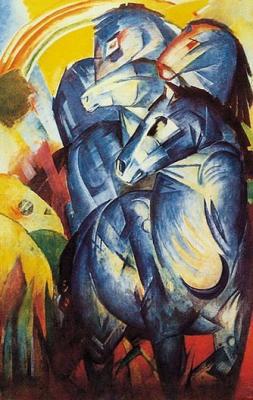 Der Turm der blauen Pferde art print by Franz Marc