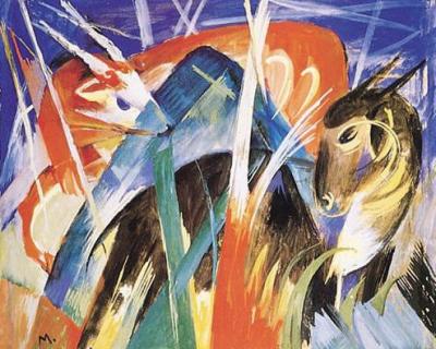 Fabeltiere I art print by Franz Marc