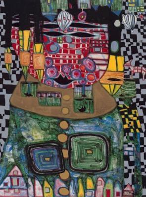 Antipode King art print by Friedensreich Hundertwasser