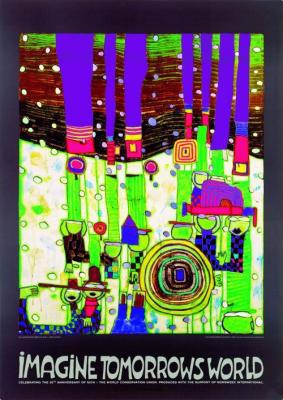 Blues Blues Gr�n (2000) art print by Friedensreich Hundertwasser