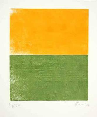 Ohne Titel Orange-Gr�n (2001) art print by G�nther F�rg