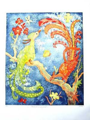 Paradiesvogel art print by G�nther Fries