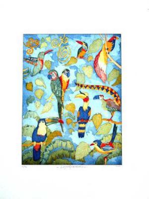 Vogelparadies art print by G�nther Fries