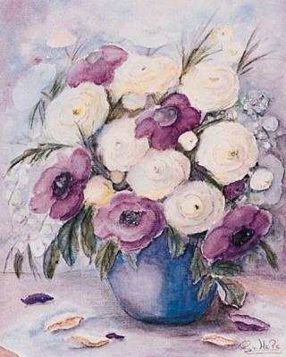Ranunkeln und Anemonen art print by Gabriele Von Hake