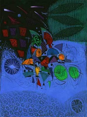 Magique Bleu art print by Georges Dussau