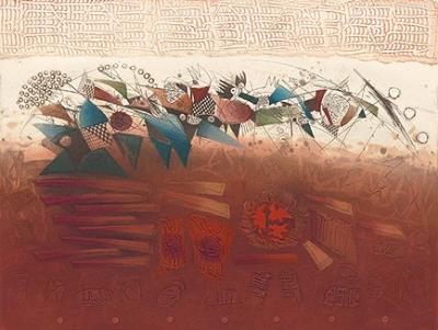 Rouge Desir (carborundum-etching) art print by Georges Dussau