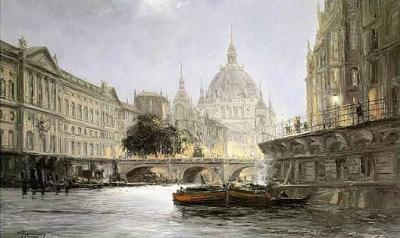 Alt Berlin Dom und Kurf�rstenbr�cke art print by Gerhard Geidel