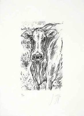 Am Abend die K�he (Moner Tagebuch) art print by Guenter Grass