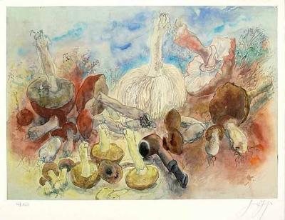 Pilze und meine Pfeife (30) art print by Guenter Grass