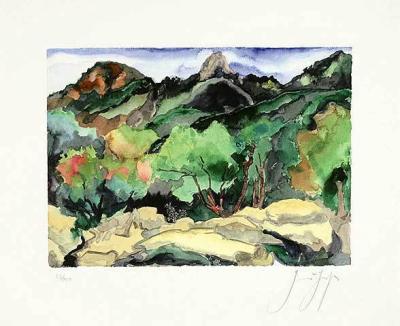 S�dliche Landschaft art print by Guenter Grass