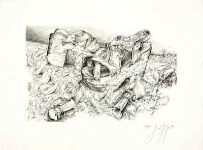 Schuhe und Scherben art print by Guenter Grass