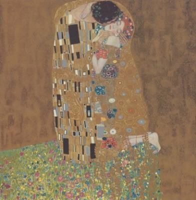 Der Kuss art print by Gustav Klimt
