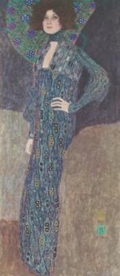 Emilie Fl�ge art print by Gustav Klimt