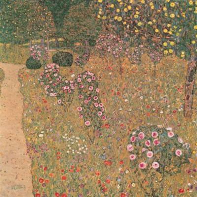 Obstgarten m.Rosen art print by Gustav Klimt