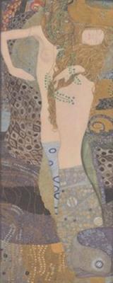 Wasserschlangen I art print by Gustav Klimt