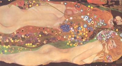 Wasserschlangen II art print by Gustav Klimt