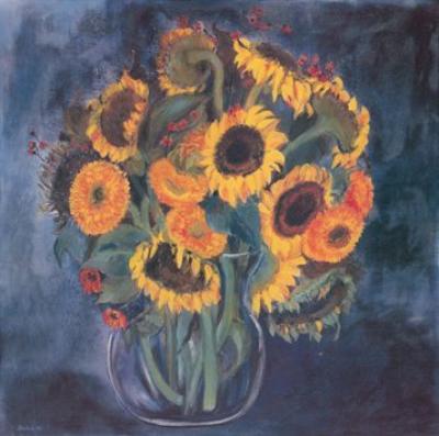 Sonnenblumen III art print by Heide Dahl