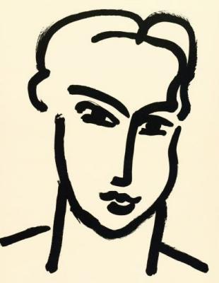 Femme IV (Grande t�te d.Katia) art print by Henri Matisse
