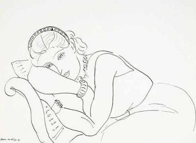Jeune Fille Avec Tiare art print by Henri Matisse
