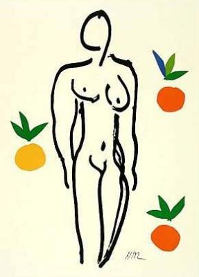 Nu aux Oranges art print by Henri Matisse