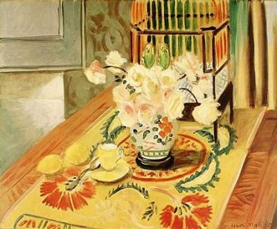 Roses Safrano art print by Henri Matisse