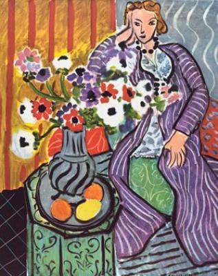 The purple robe art print by Henri Matisse