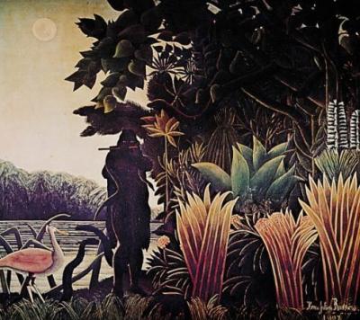The snake charmer art print by Henri Rousseau
