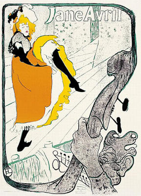 Jane Avril, 1893 art print by Henri de Toulouse-Lautrec