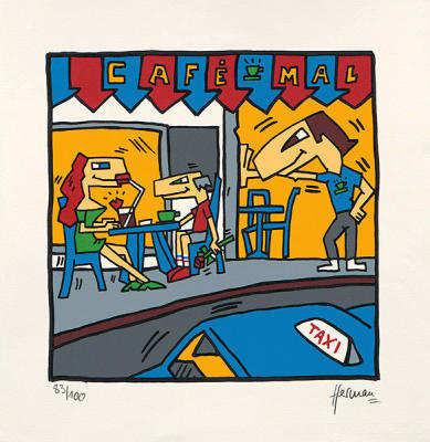 Cafe Mal (2000) art print by Herman