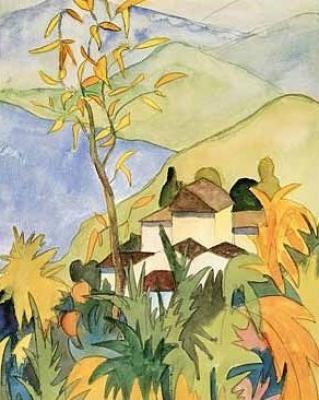 Dorf �ber dem See art print by Hermann Hesse